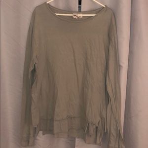 Men double lined (yeezy style) green long sleeve